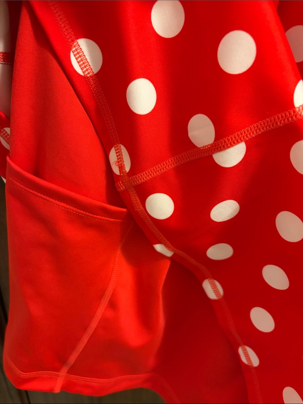Disney Minnie Mouse Red and White Polka Dot athletic dress. - Picture 5 of 5